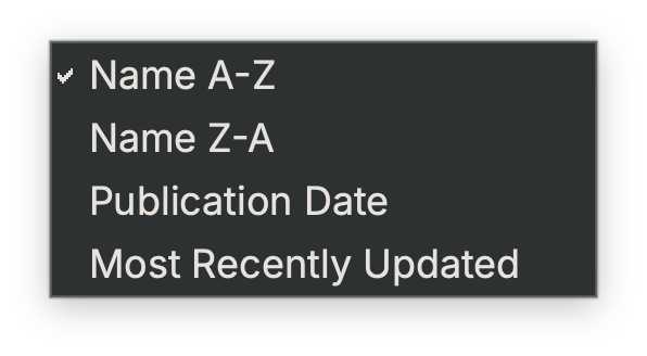 Sorting the extension list