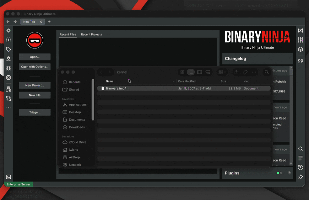 Opening a Mach-O kernel from an IMG4 firmware container