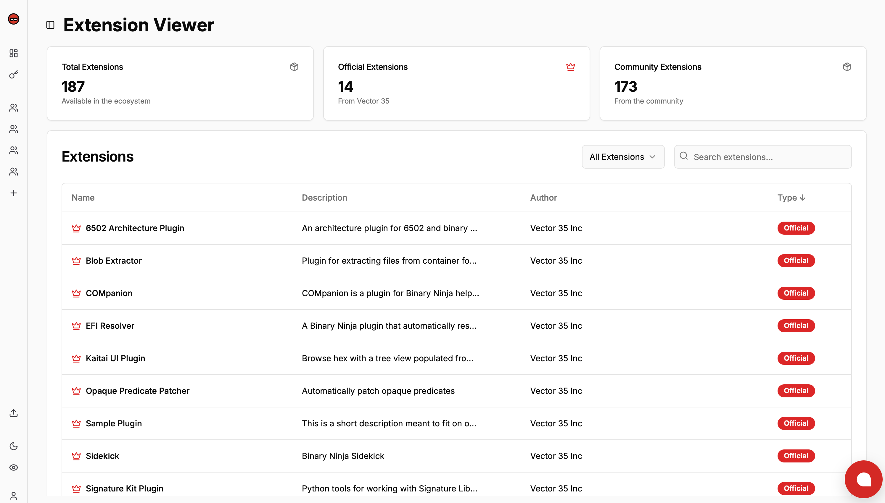 Extension Viewer