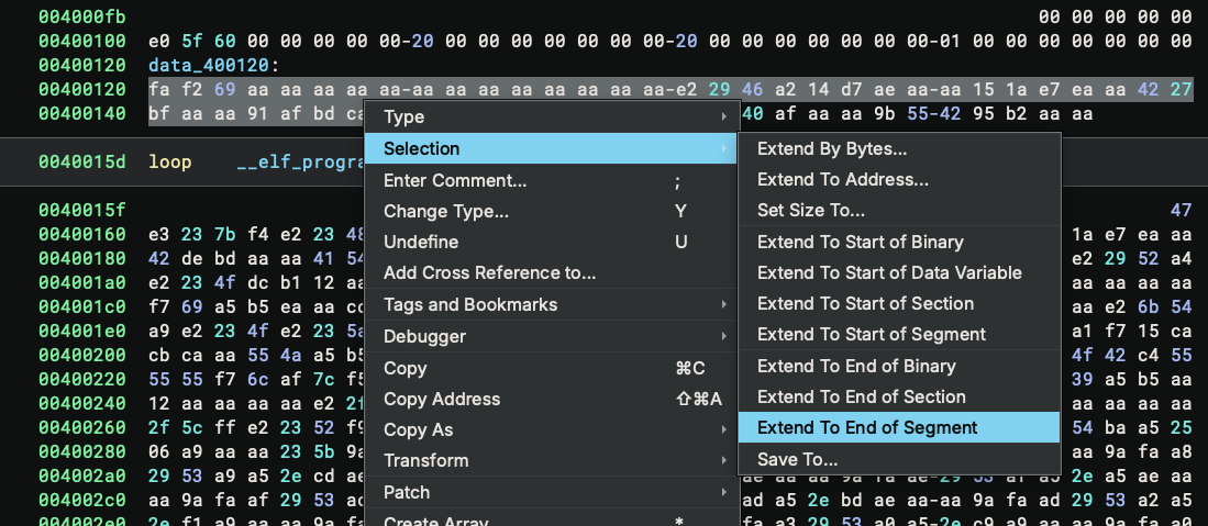 Expand Selection To The End Of Segment