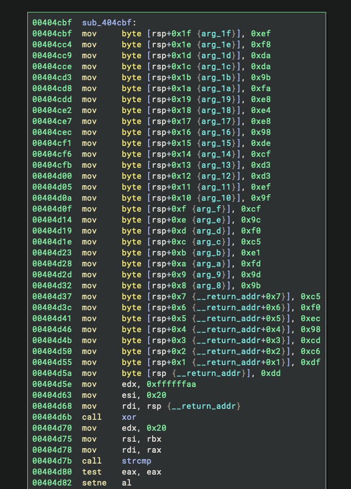 Stack String Creation