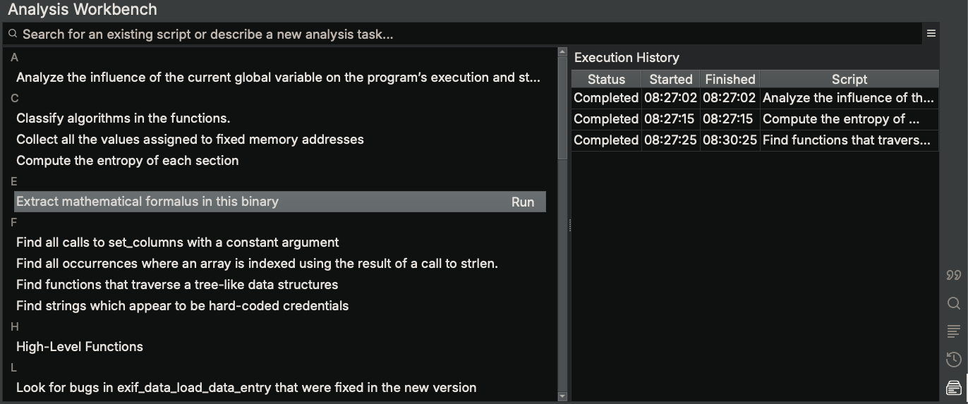 Analysis Workbench