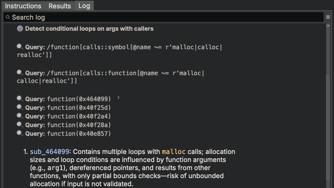 Tasks Log