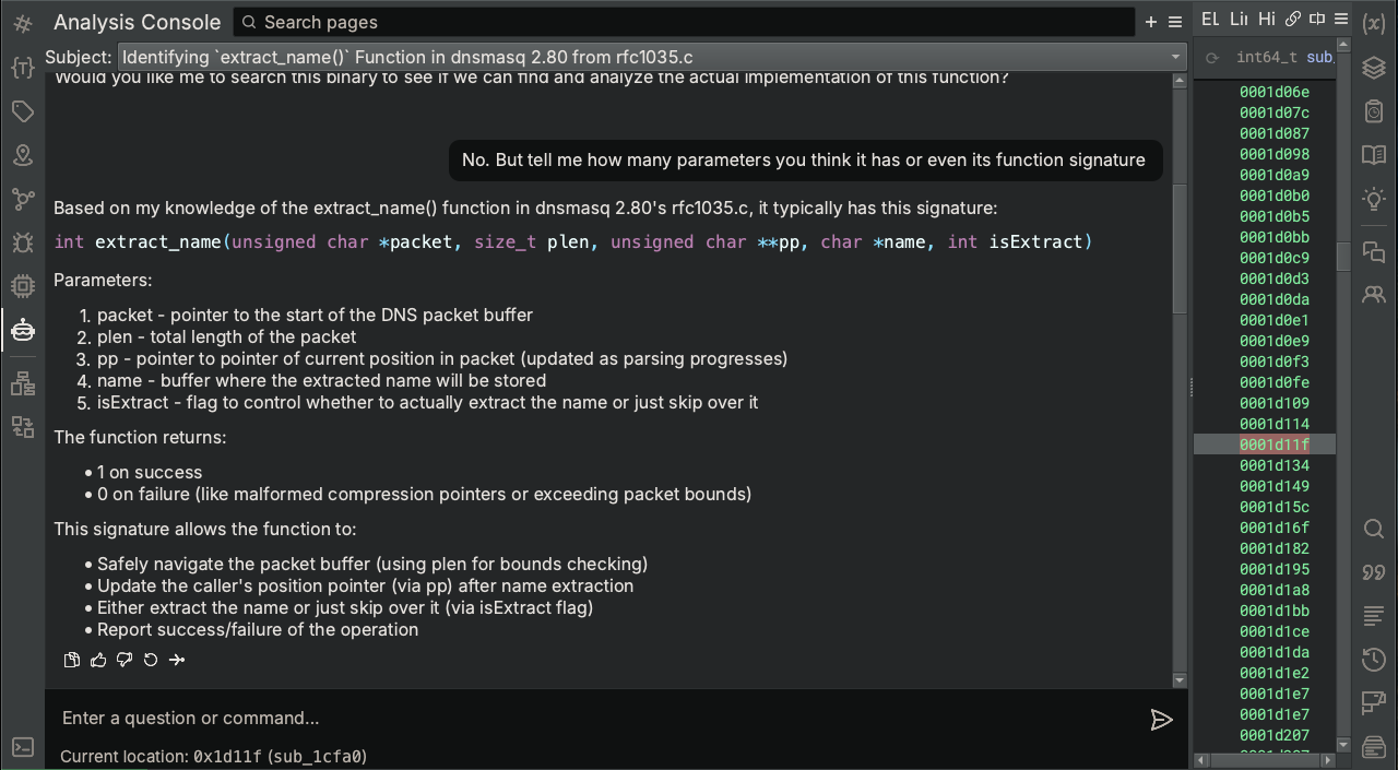 Analysis Console