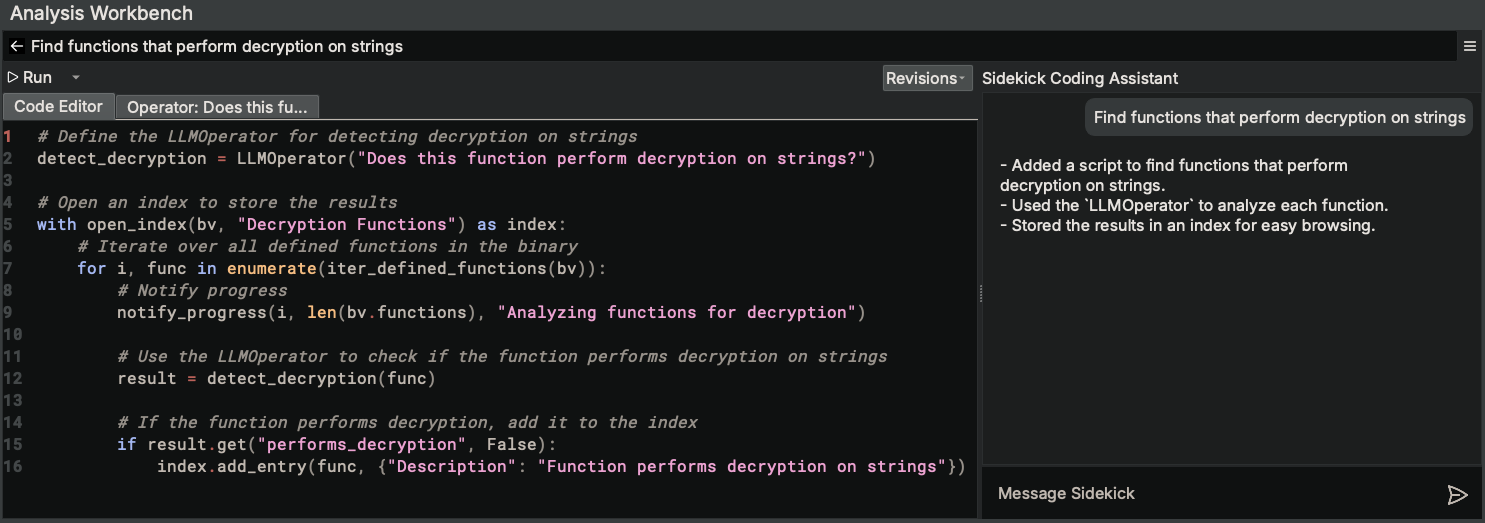 Analysis Workbench Find Decryption Functions