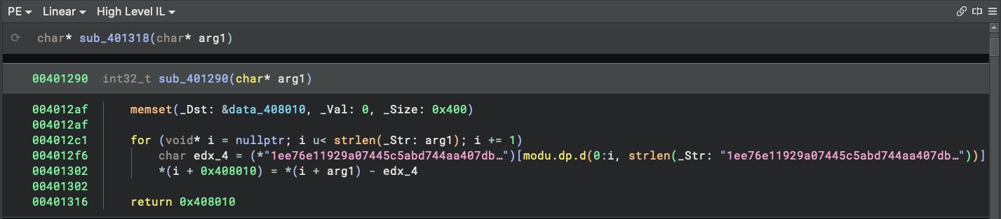 Linear View Decryption Function