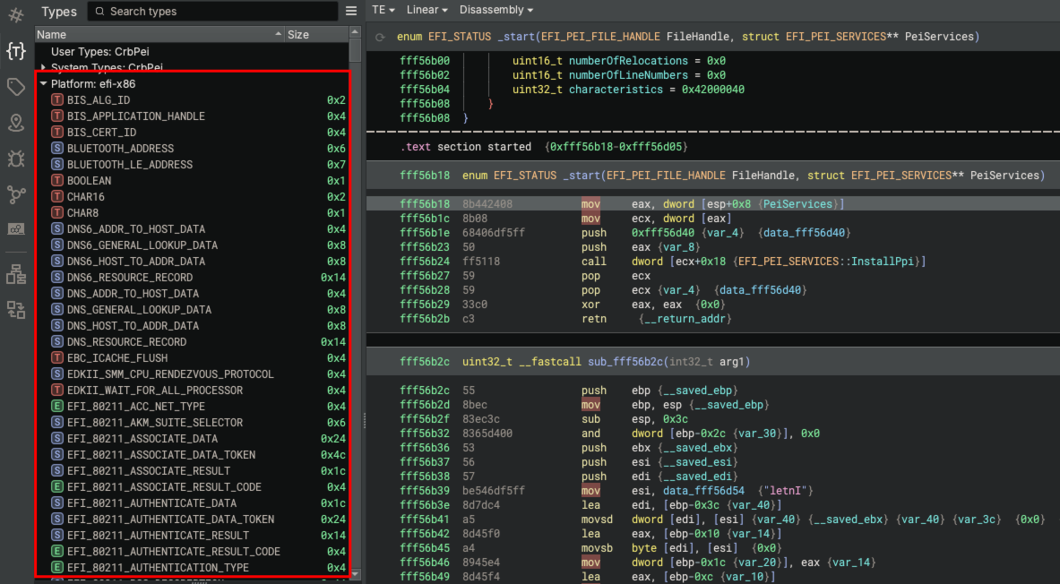 UEFI Platform Types