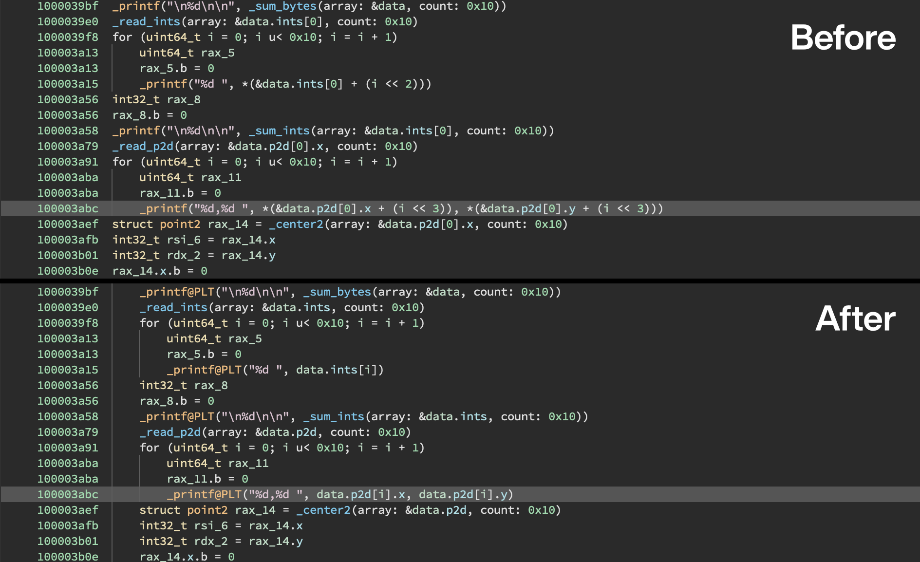 Before and After Array Support